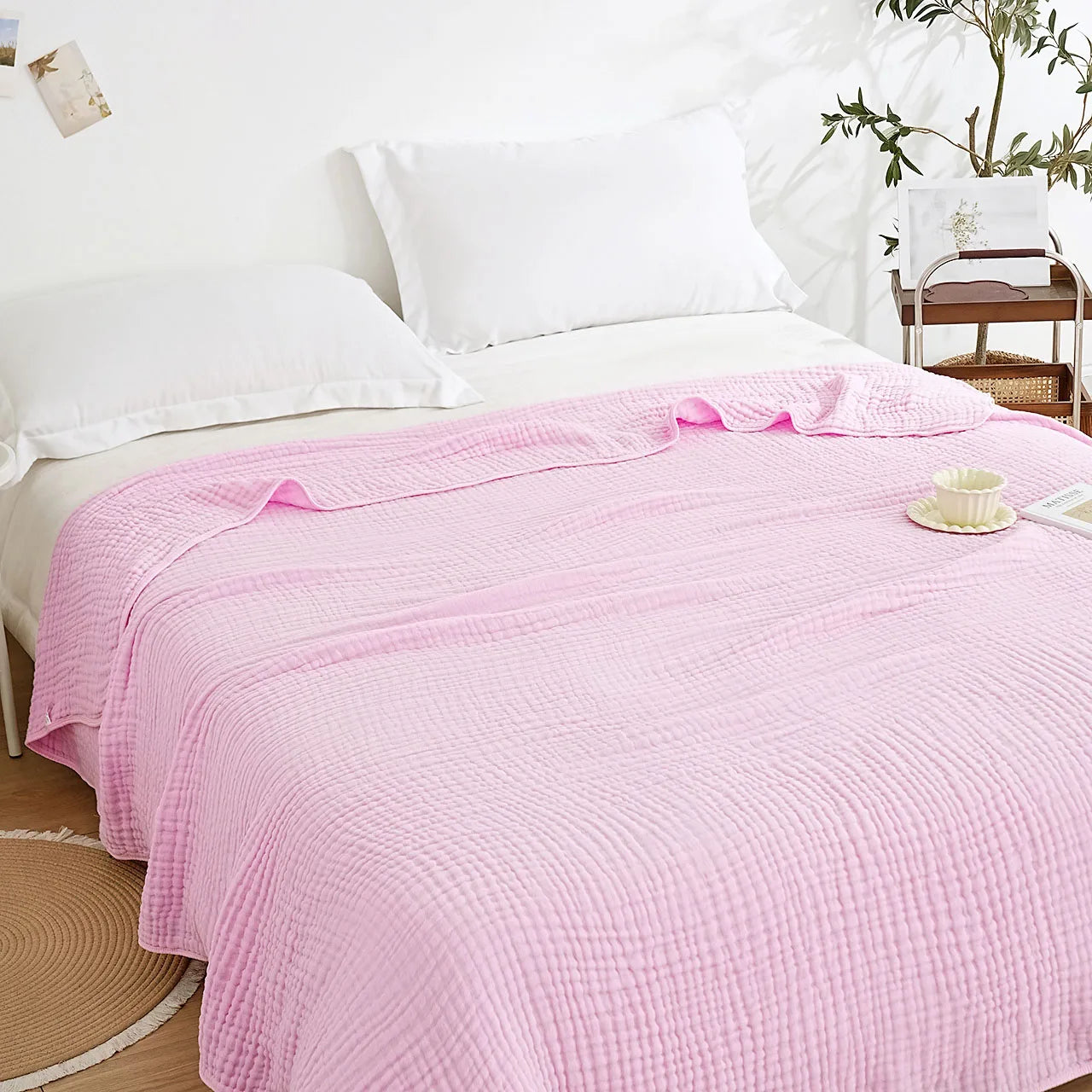 Muslinfilt baby pink